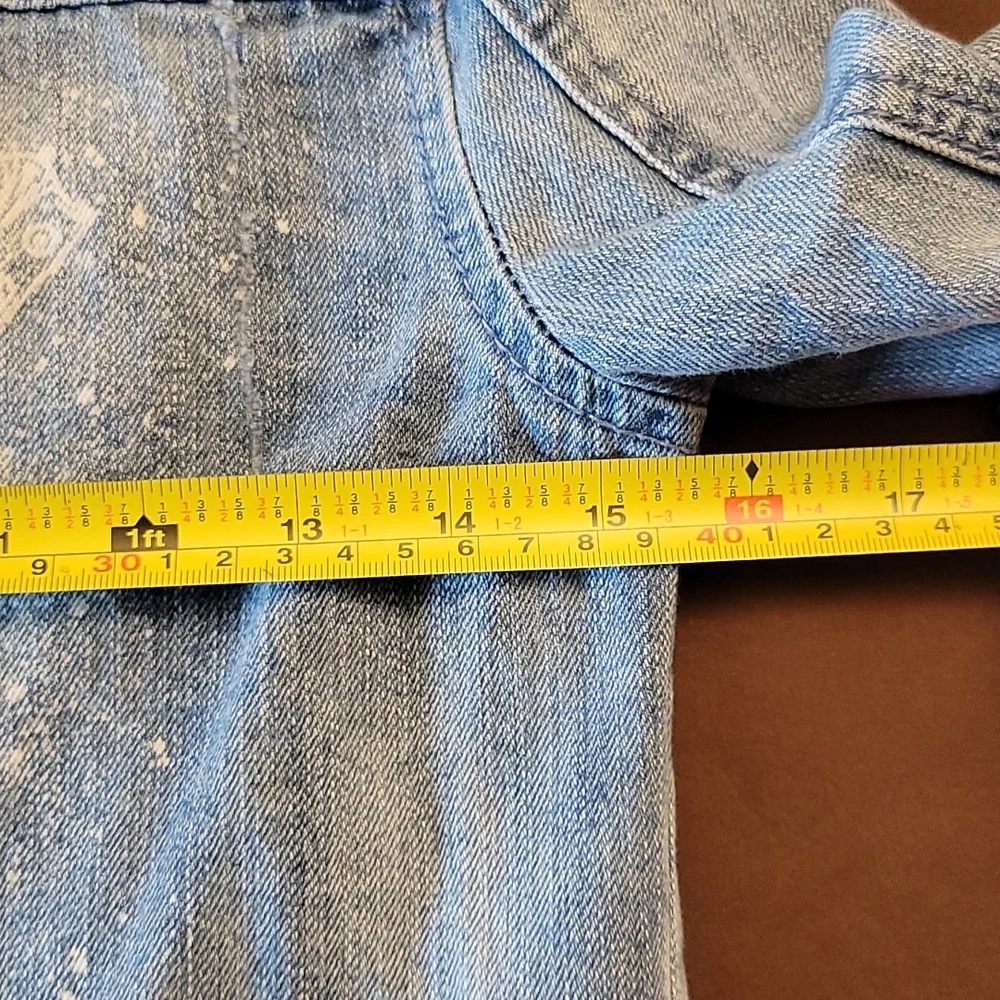 ART CLASS Graphic Studed Denim Jean Jacket M